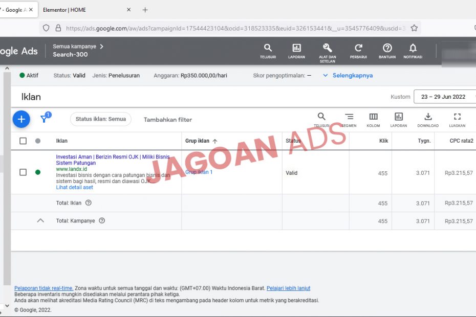 Jasa Iklan Google Ads Investasi Online