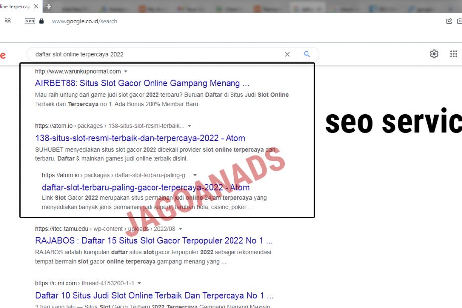 Jasa Seo Terpercaya Slot Terbatas